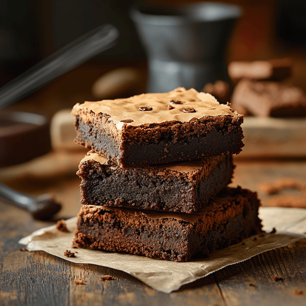 Fudgy Brownie Recipe vs Cakey Brownies: 5 Must-Know Delicious Differences Fudgy Brownie 4 u2663666246 A delicious stack of brownies on a wooden table w 6a125e0b 0337 427a 9ac0 b9e55d40a9fb 3